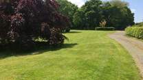 The driveway up to Northleigh Barn and your private gravelled parking-area.