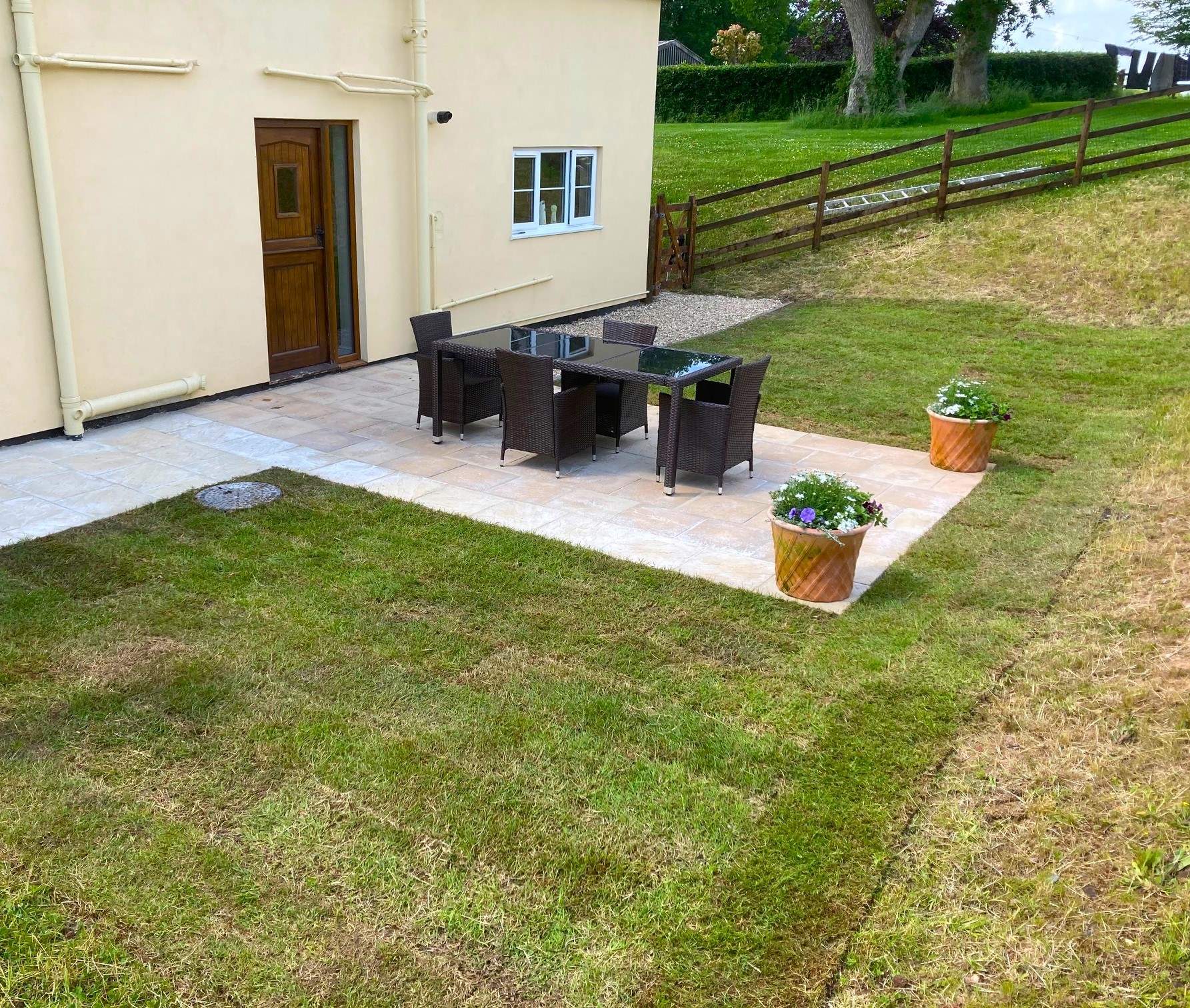 The patio dining-area is perfectly located outside of the kitchen, making serving up any meal al fresco so easy to do.