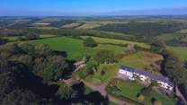 The aerial view of the Northleigh estate shows how vast and beautiful the countryside which surrounds you is.