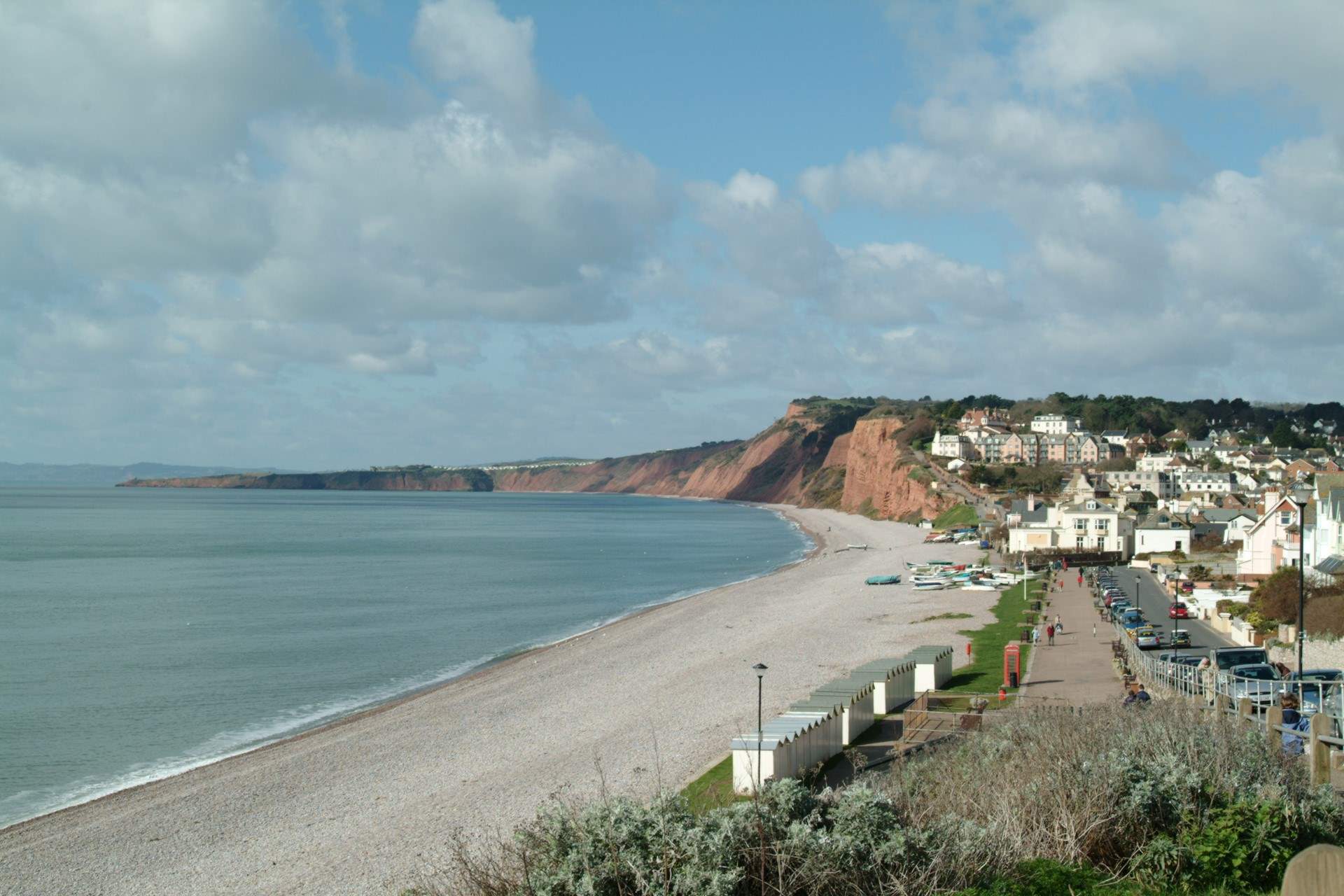 Being centrally located means you have both coastlines available. This is Budleigh Salterton on the south coast.