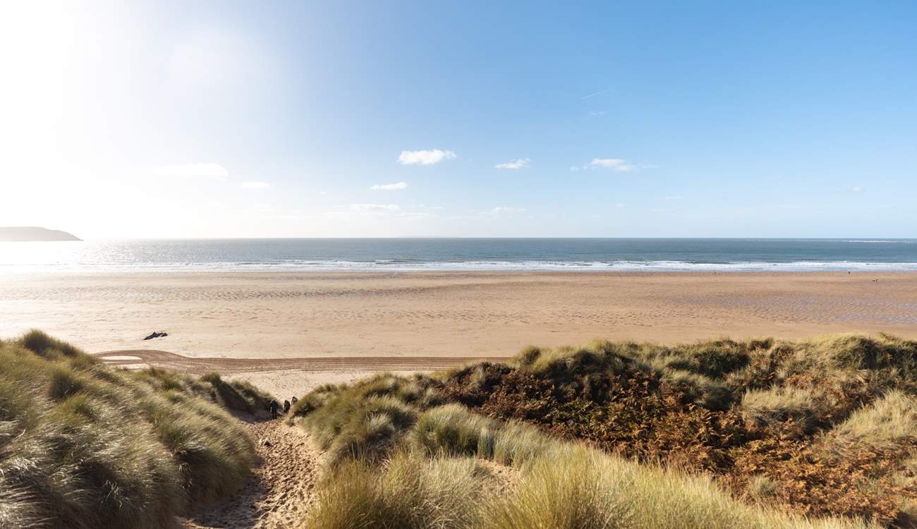 The golden sands of Woolacombe make for a great beach day.