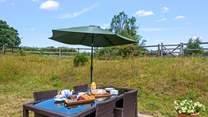 Dining alfresco enjoying the rural and rustic nature of this fabulous spot is so calming.