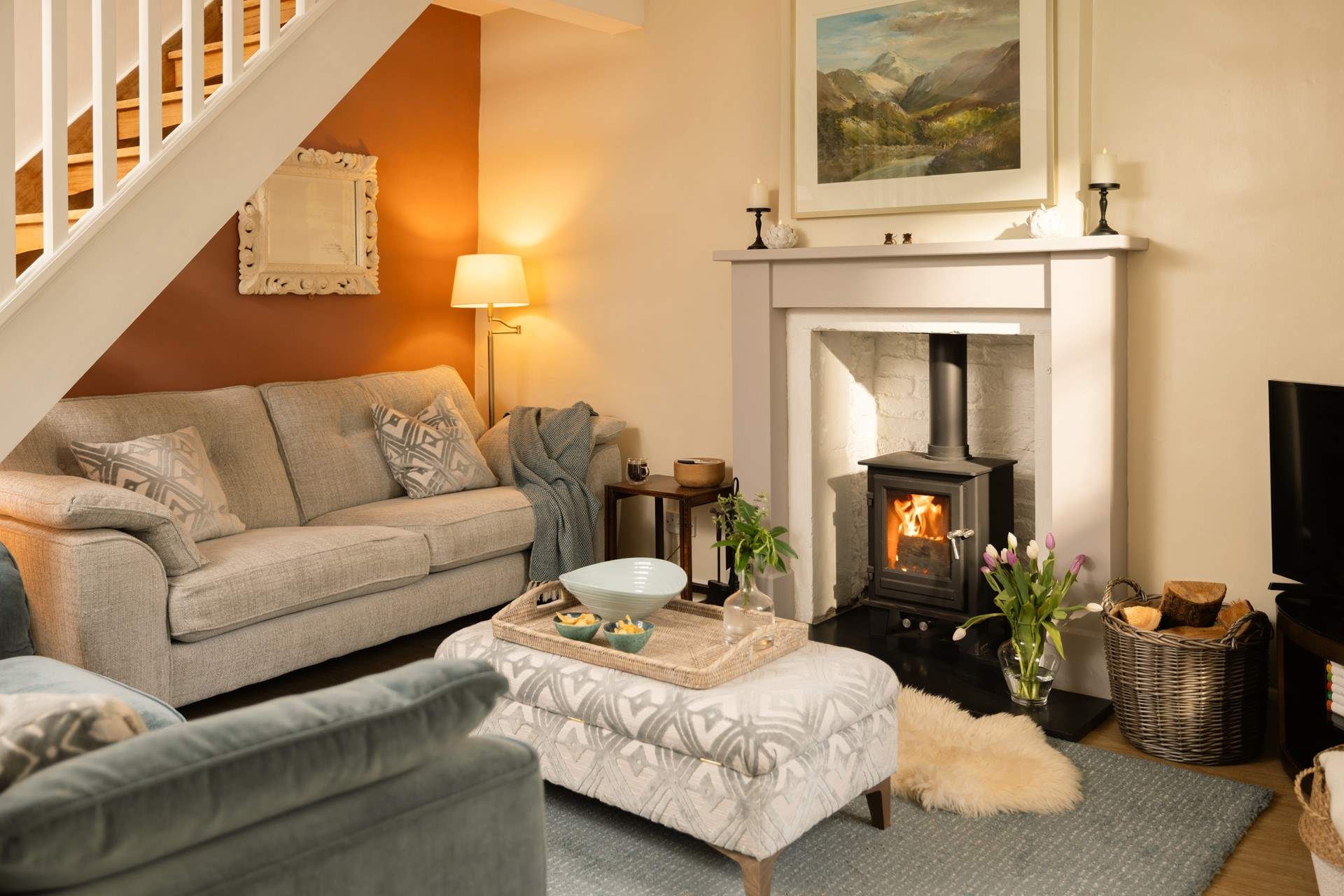 Settle in front of the fire with a glass of wine and plan the following day's adventures.