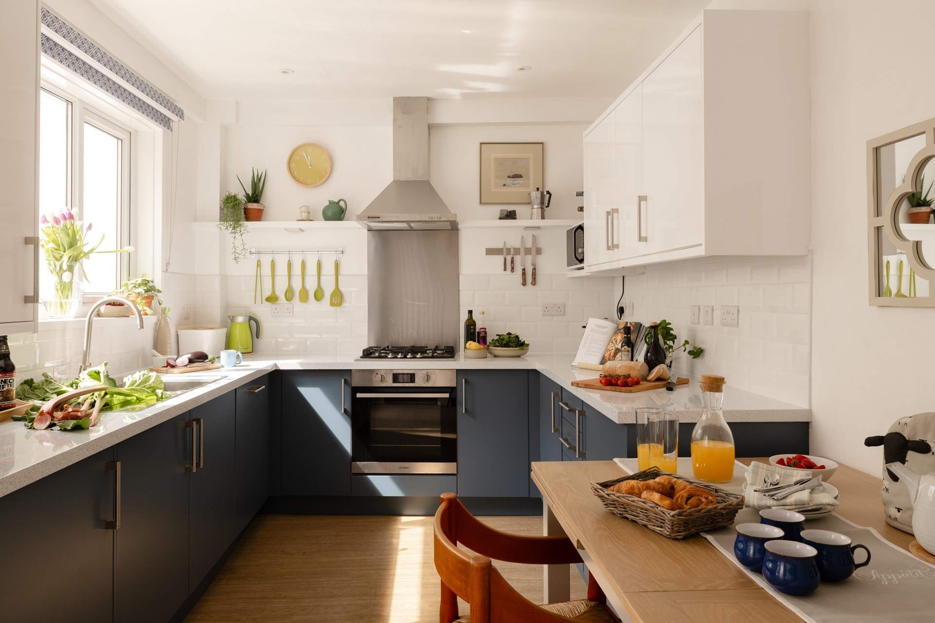 The bright and airy kitchen/diner.