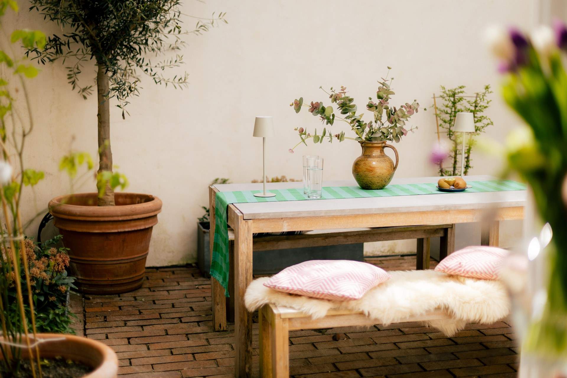 Al fresco dining is a must in this hidden gem of a courtyard.
