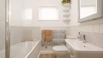 The modern bathroom.