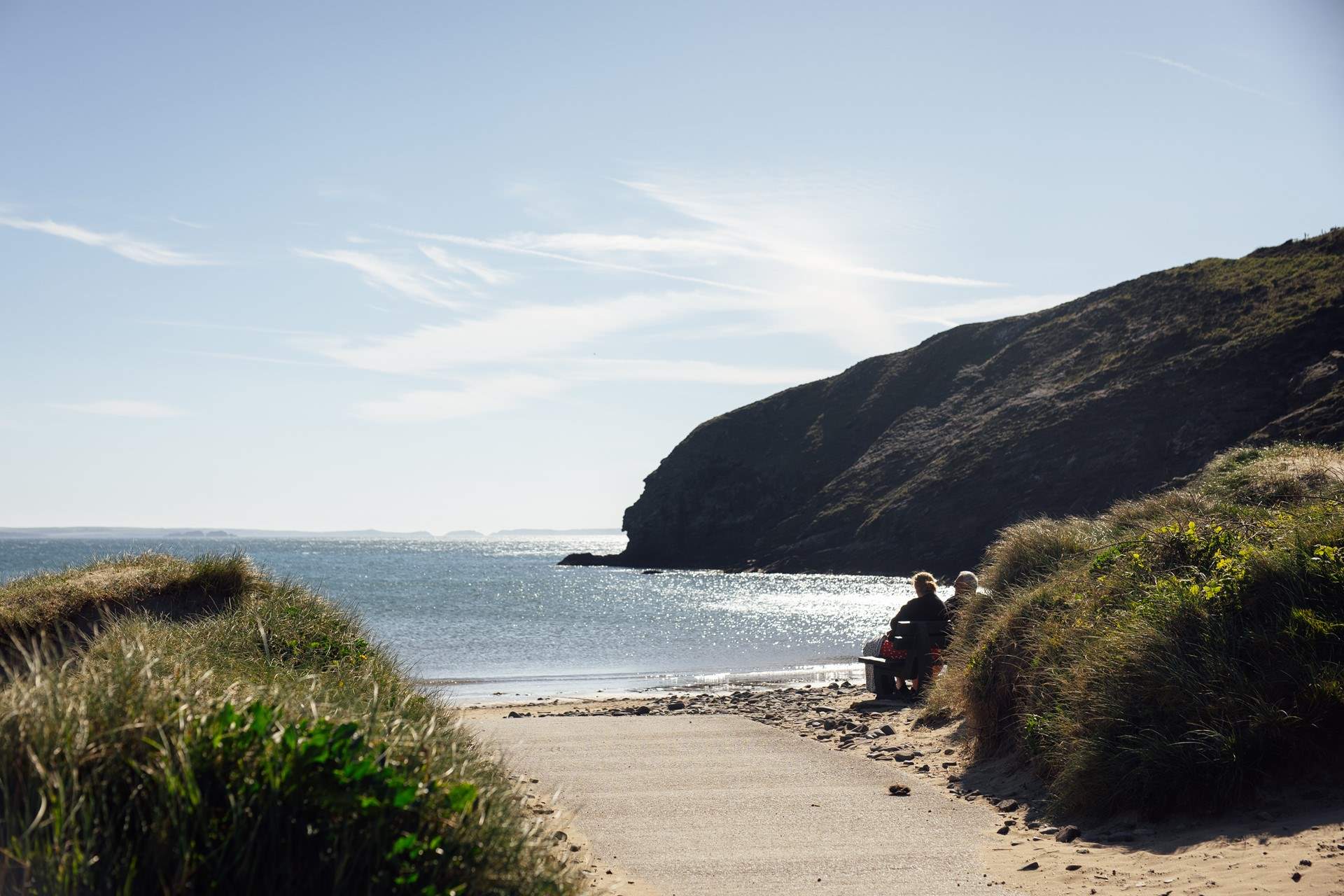 High tide at Nolton Haven.