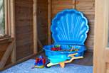 And there's even a sandpit if you want to spend a quiet day at home.