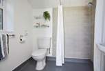 The wet-room is located on the ground floor.