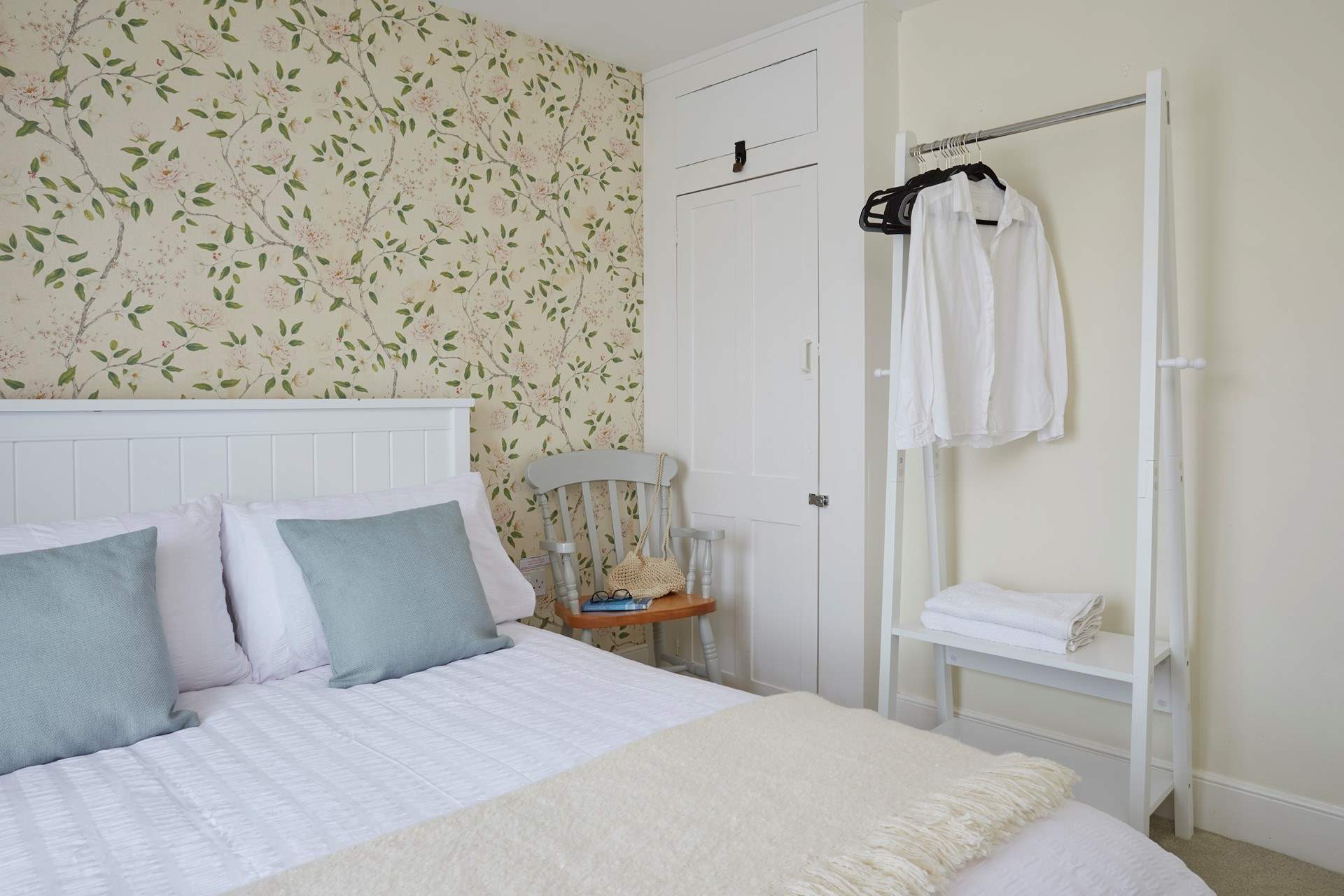 The cottage-style double bedroom.