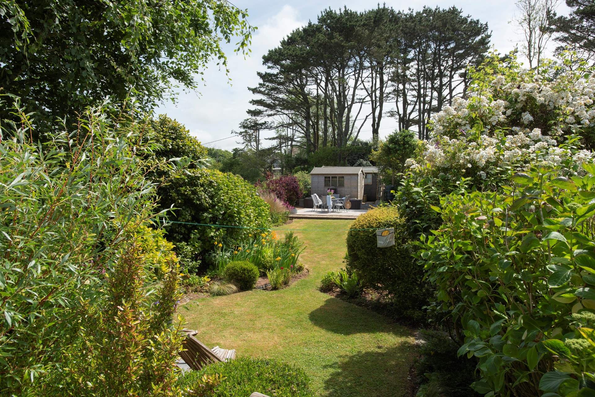 A beautifully maintained garden.