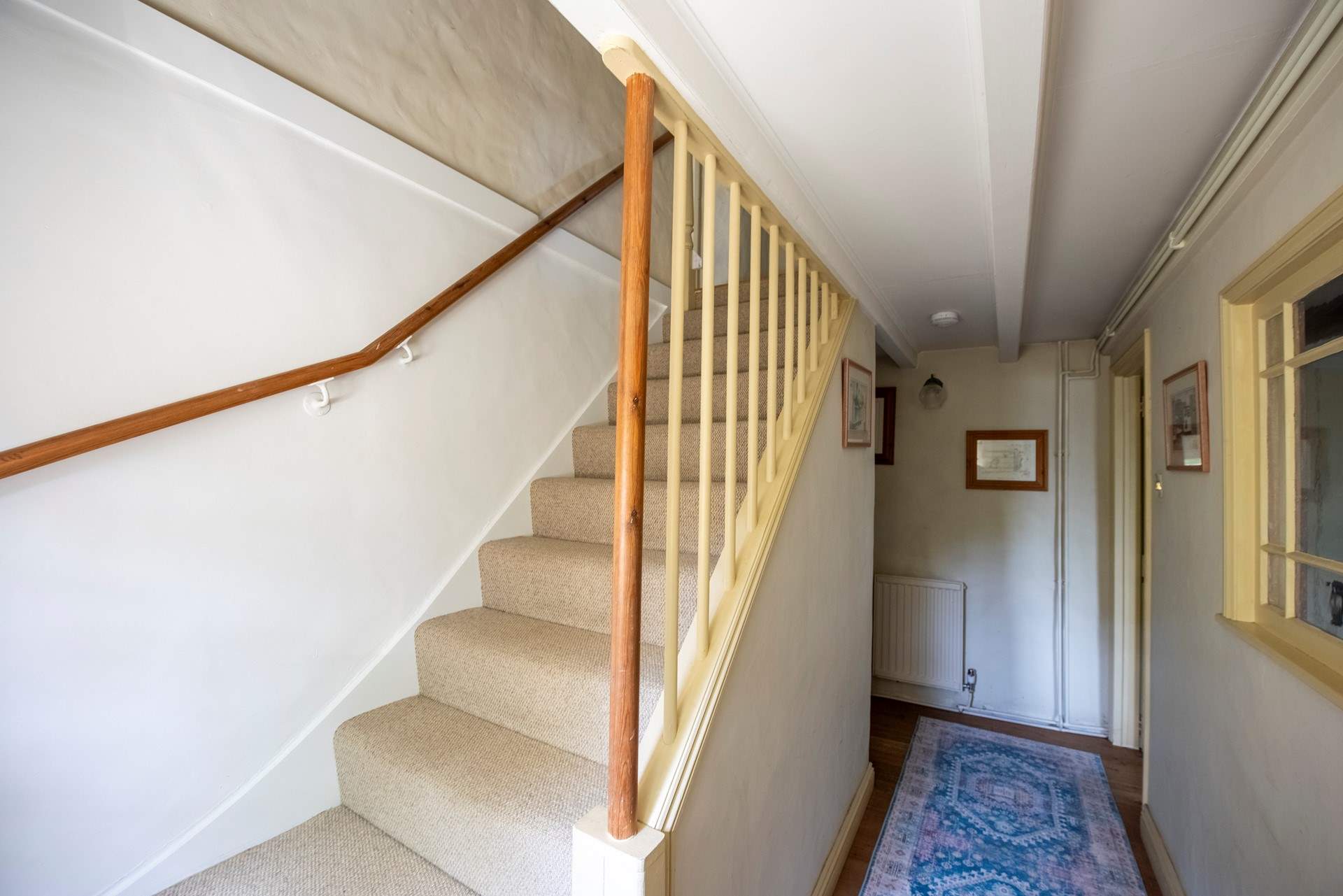 Heading upstairs.