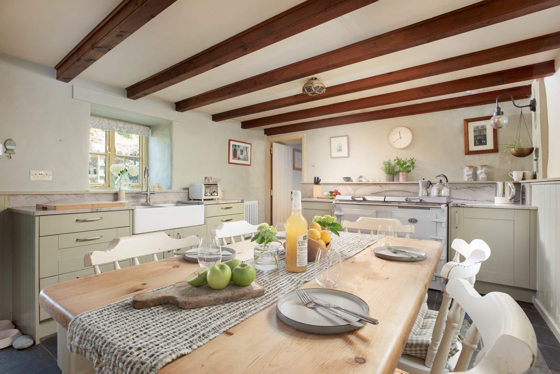 The heart of the cottage, rich in period charm.