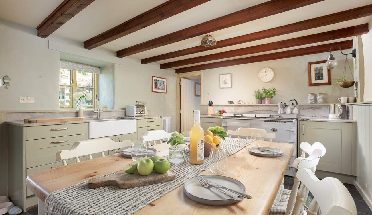 The heart of the cottage, rich in period charm.
