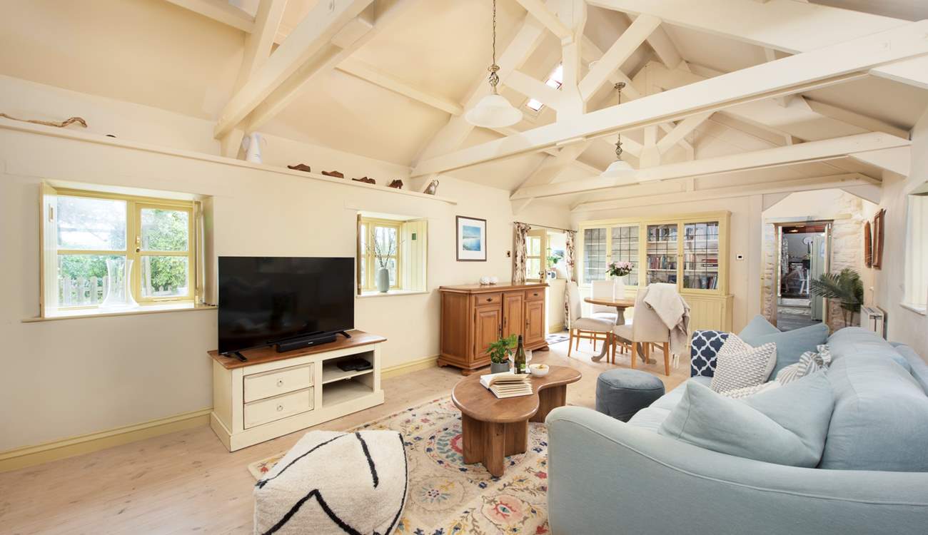 Snuggle on the sofa and enjoy a movie for a cosy night in.