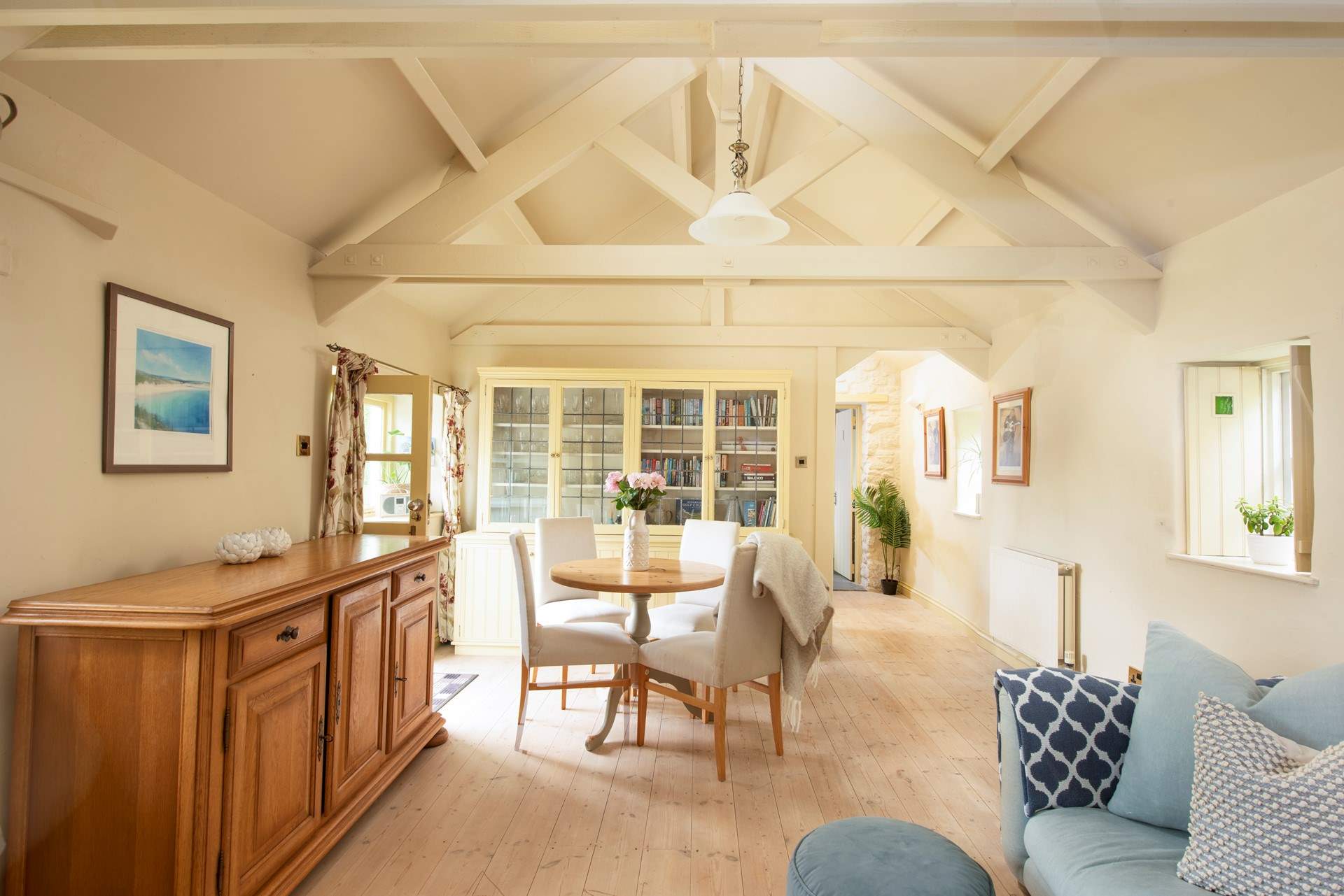 Original beams above you.