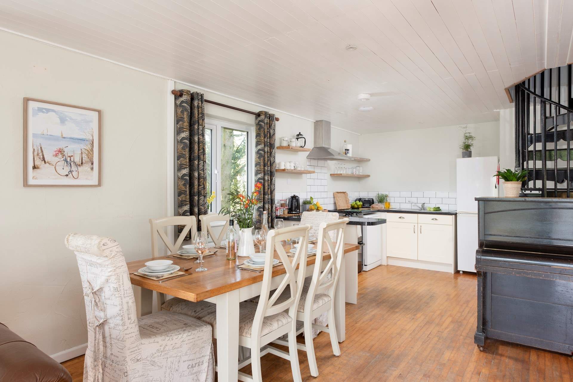 Open plan living is the order of the day at Hollyhocks.
