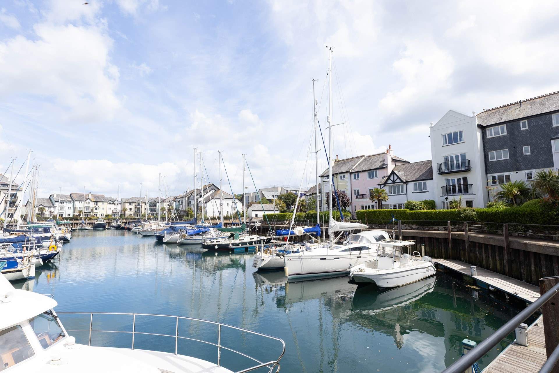 Enjoy a stroll around the marina looking at all the stunning boats. 