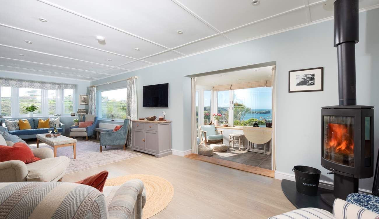 Enjoy almost panoramic views of Polurrian Cove.