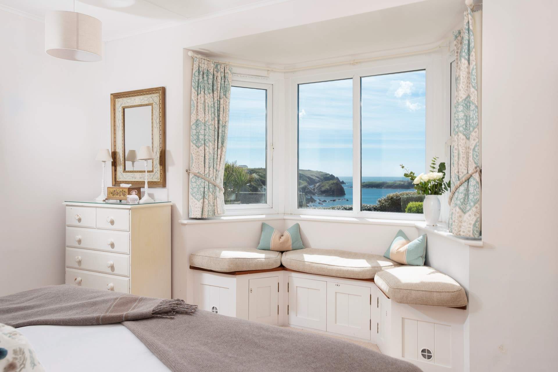 Looking out over the bay from bedroom 2 on the ground floor.