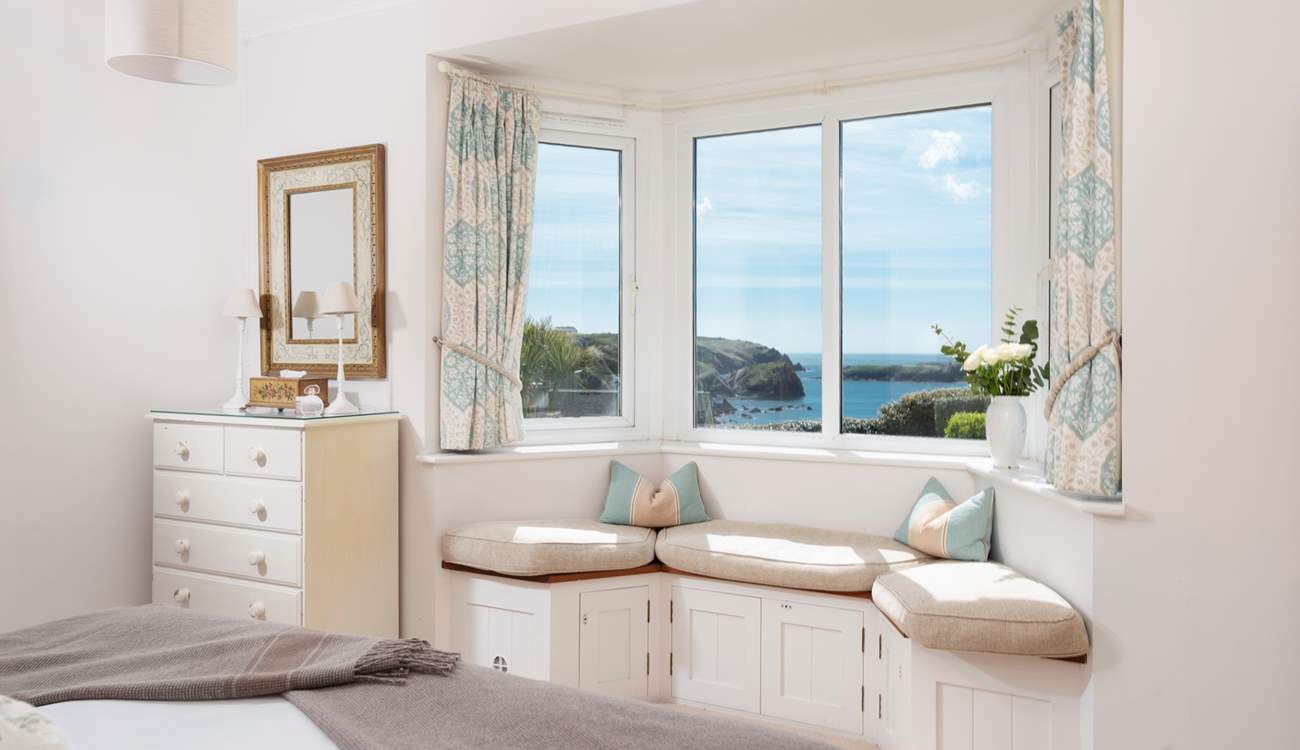 Looking out over the bay from bedroom 2 on the ground floor.