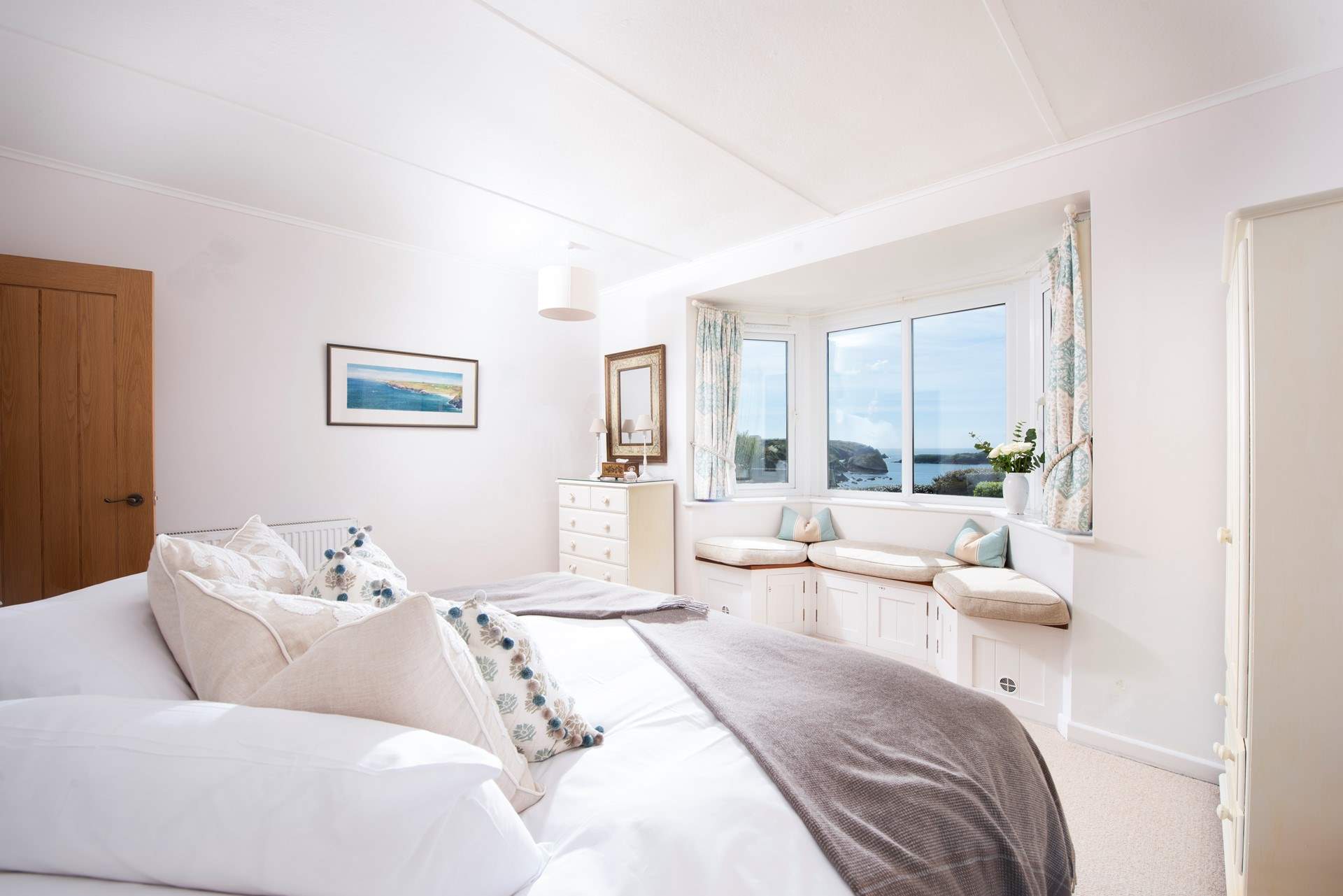 Neutral palettes and calming hues in bedroom 2.