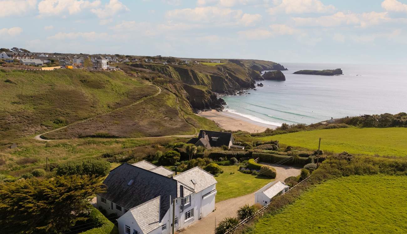 An incredible location overlooking Pollurian Beach.