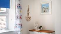 The nautical theme is evident throughout Bee's Cottage.