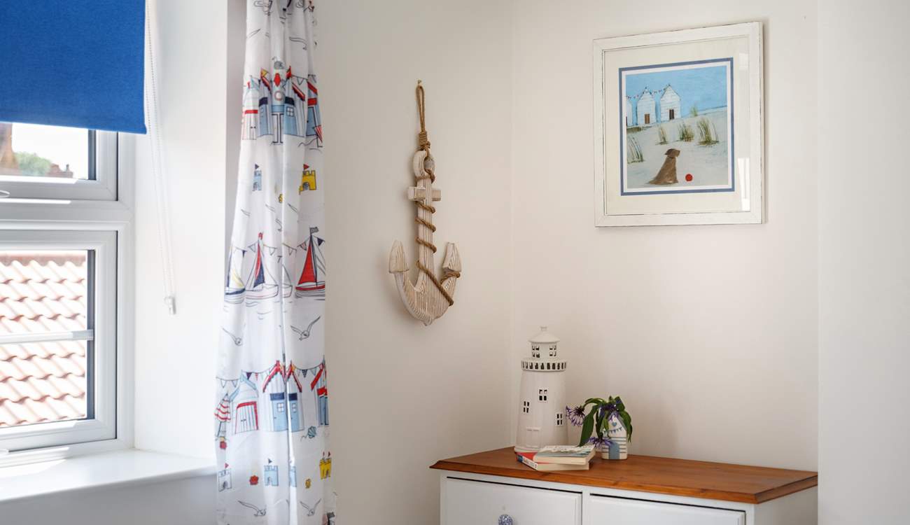 The nautical theme is evident throughout Bee's Cottage.