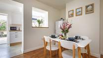 The kitchen/diner is perfect for sociable meals.