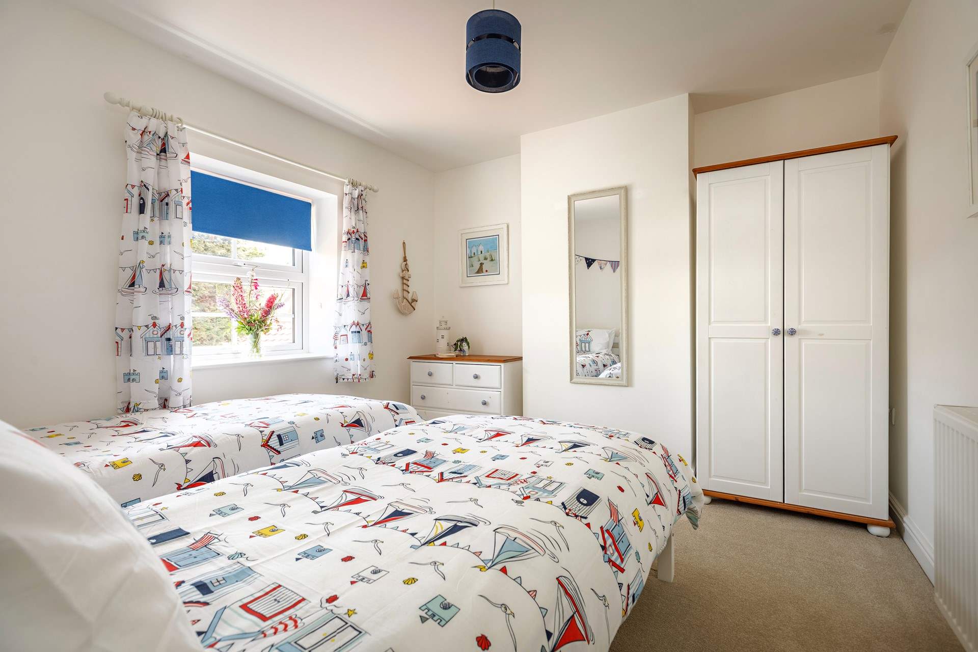 The twin room is ideal for either children or adults. 