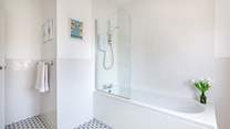 Enjoy a relaxing bath after a busy beach day. 