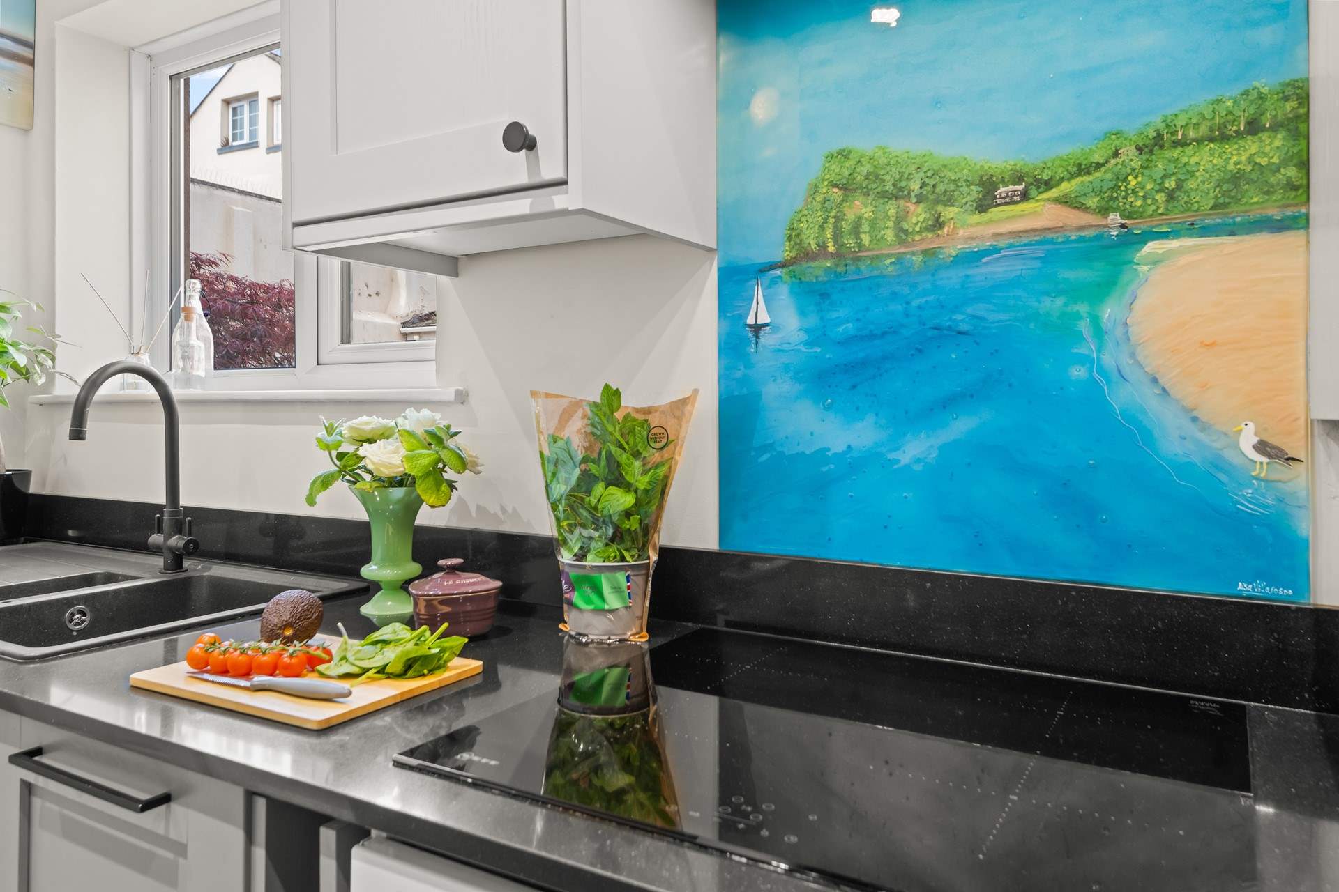 The kitchen is a bright and welcoming area, one which chef should enjoy.