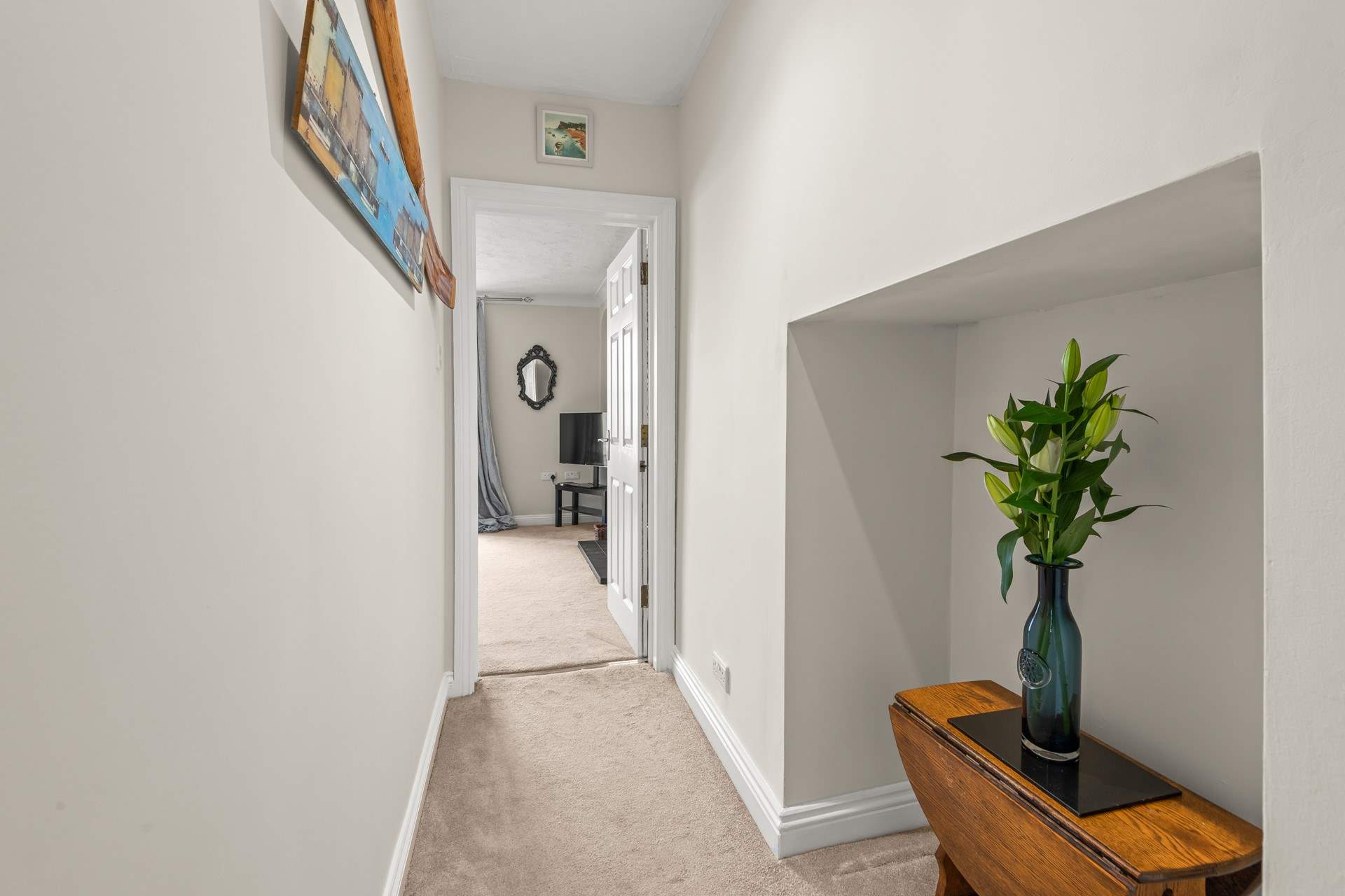 Looking back into the sitting-room from the kitchen.
