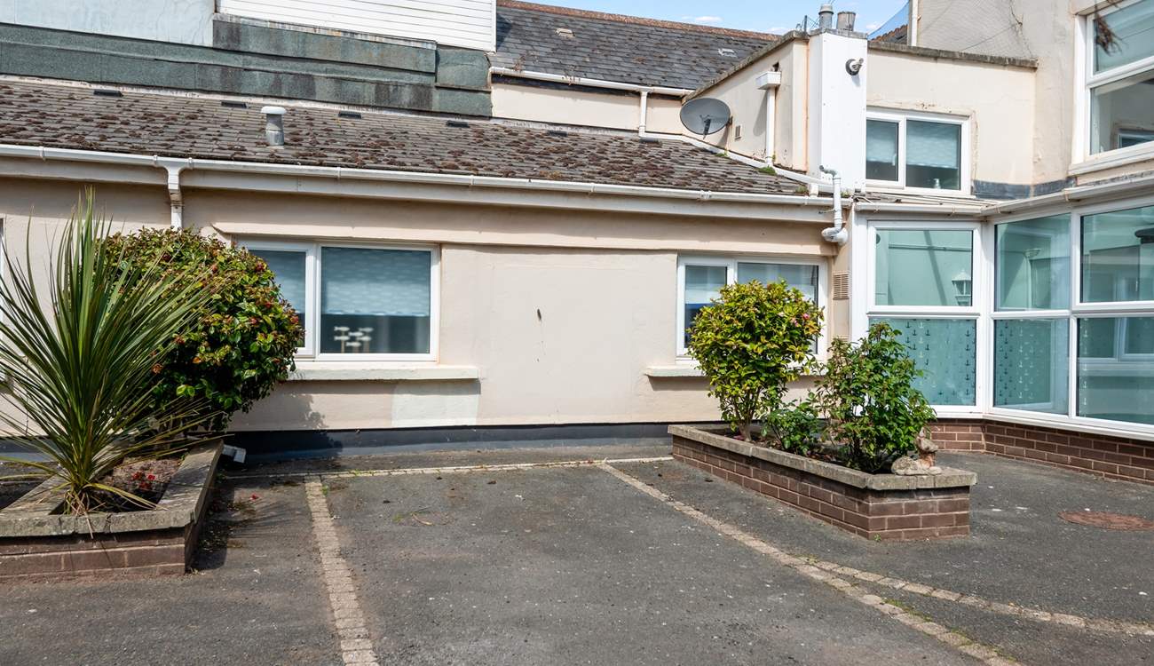 The Sandy Den does offer a parking space, suitable for small to medium sized cars due to the turning space available.