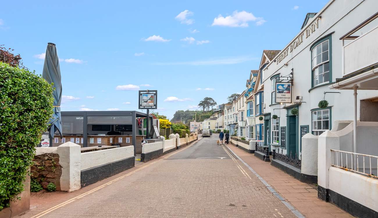 Looking along the main street - where The Sandy Den can be found on the right.