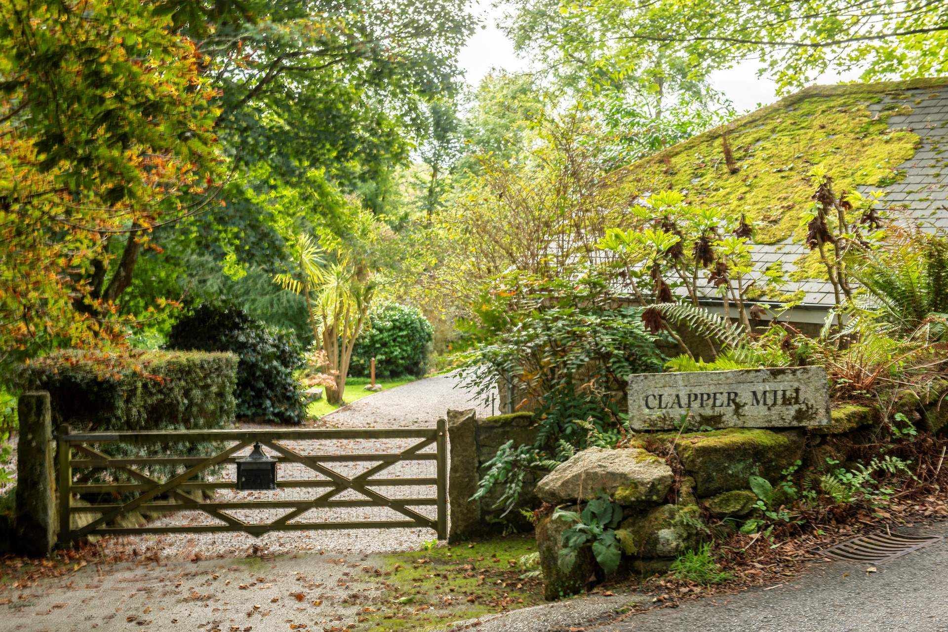 The entrance to Clapper Mill is on a bend, take care when approaching and exiting the drive, there is plenty of parking on the left after the gate.