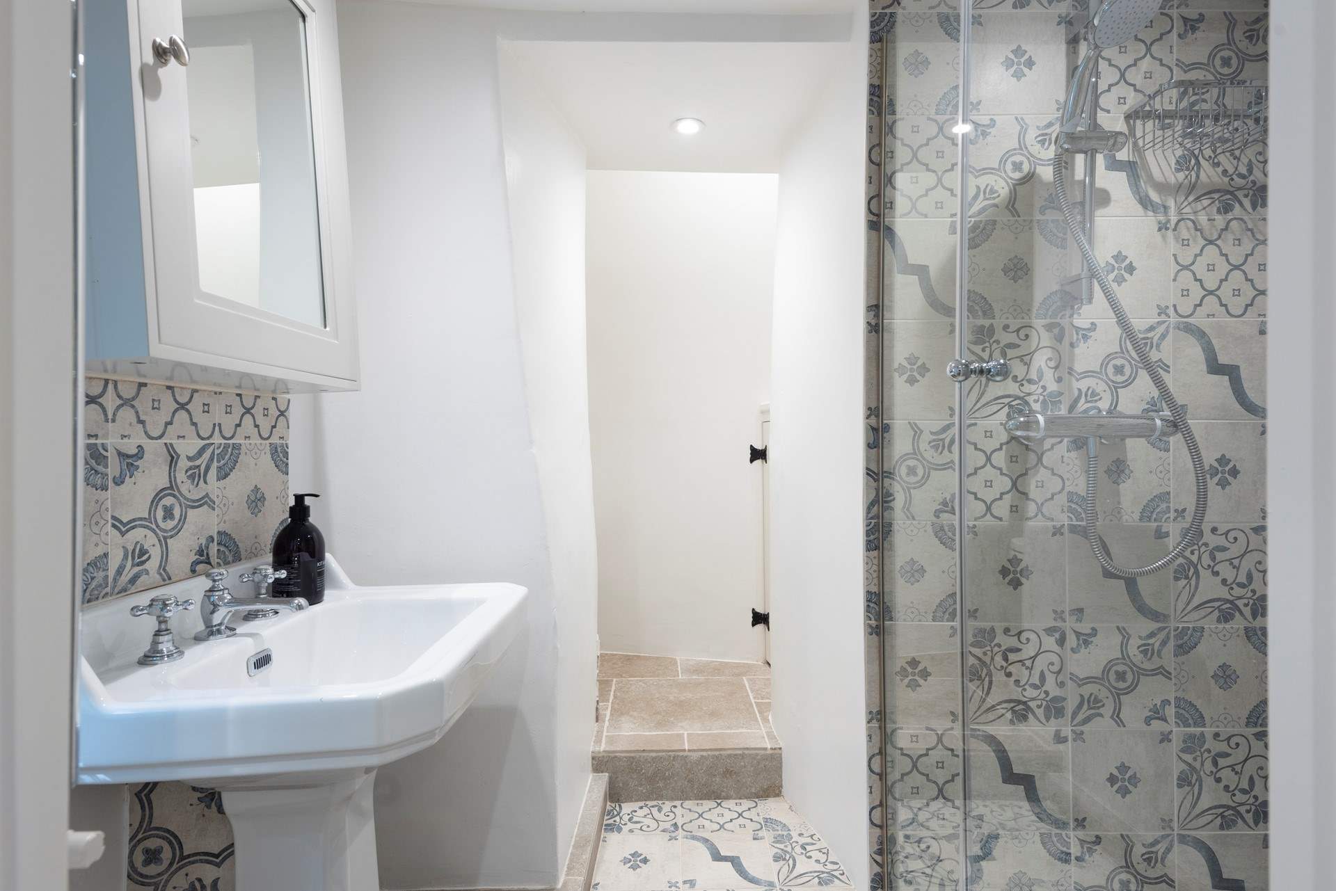 The sweet shower-room on the ground floor next to bedroom 1, please be mindful of the little step. 