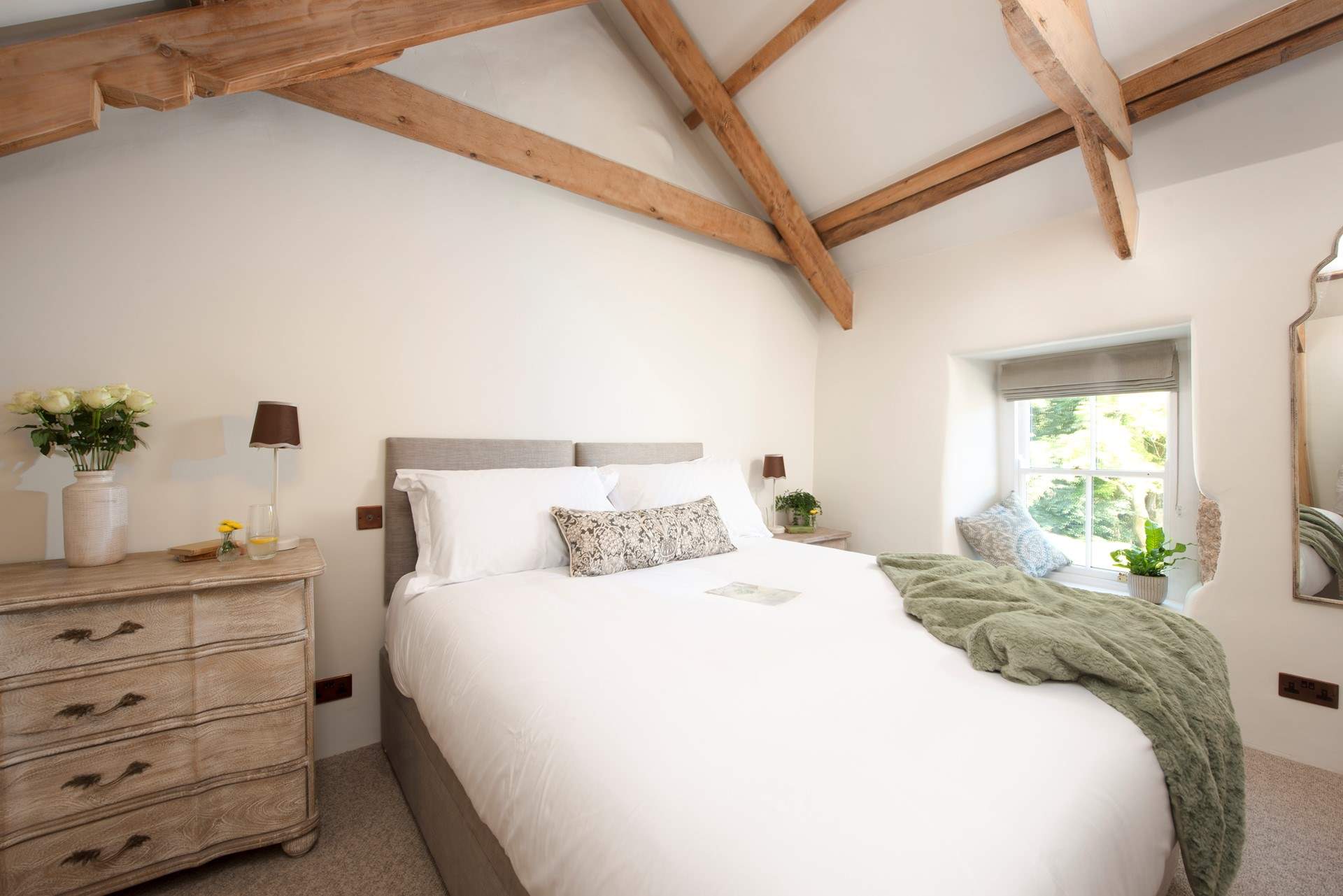Sleep well under the original beams.