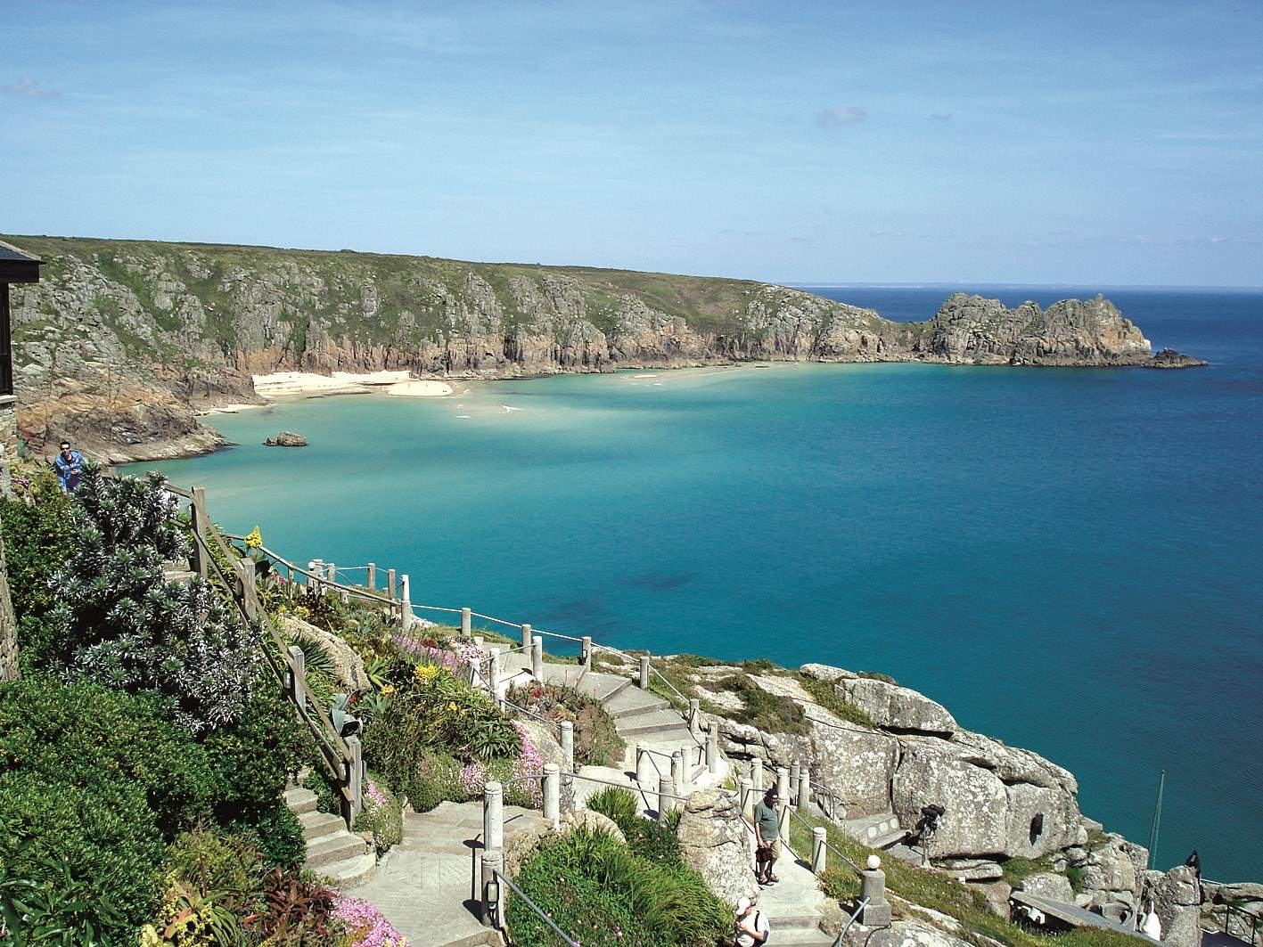Beautiful Porthcurno and the famous Minack Theatre.