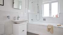 The first floor family bathroom.