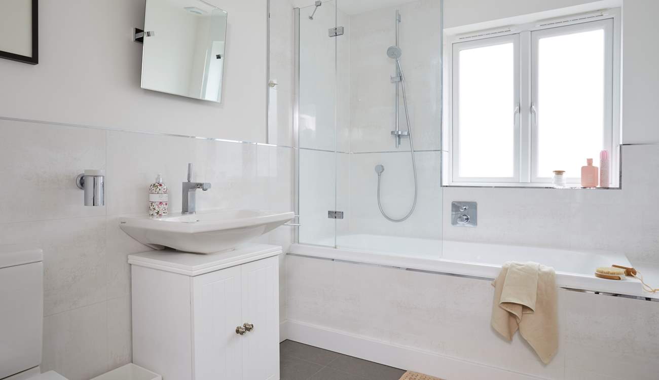 The first floor family bathroom.