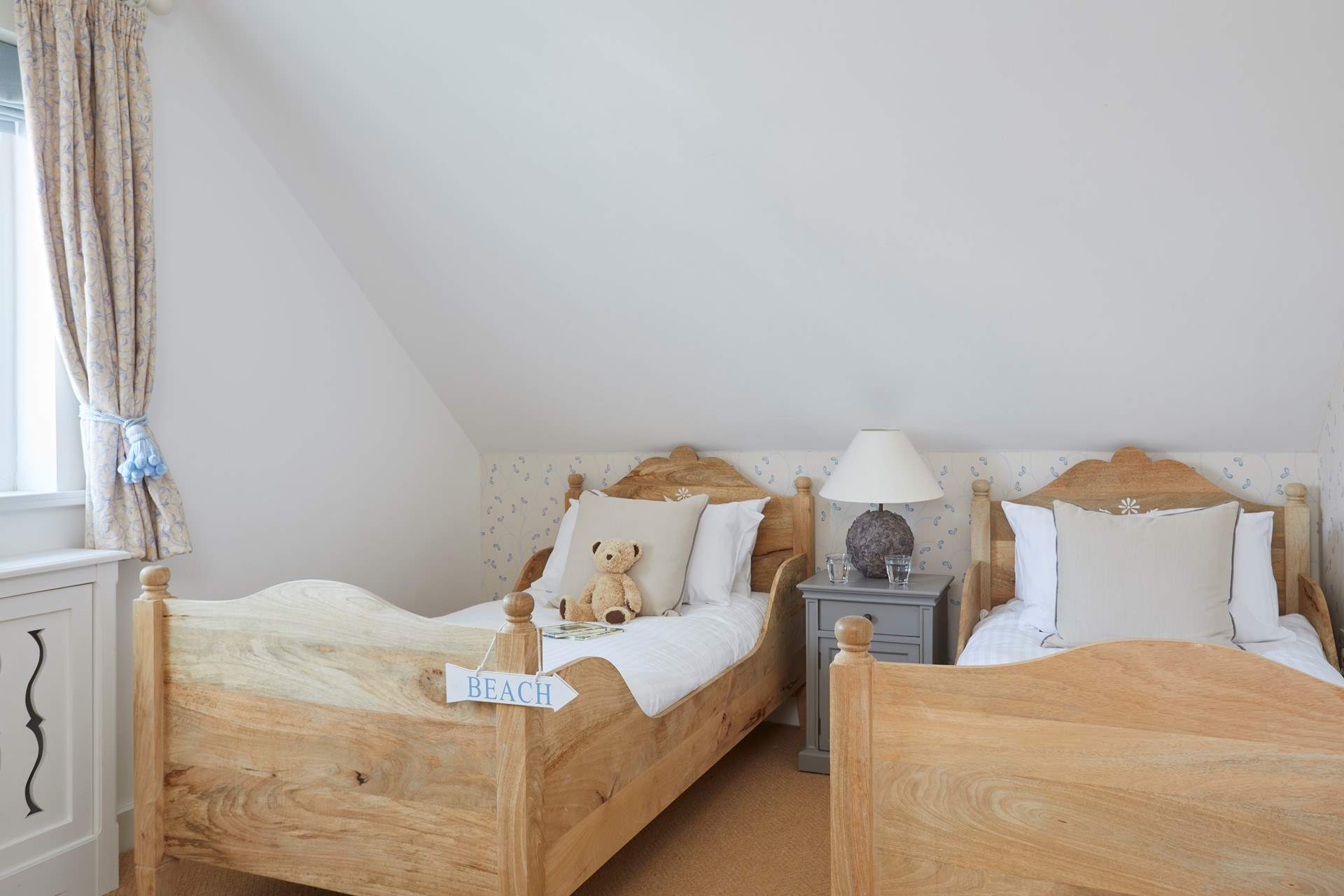 This bedroom is located on the second floor.