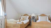 This bedroom is located on the second floor.