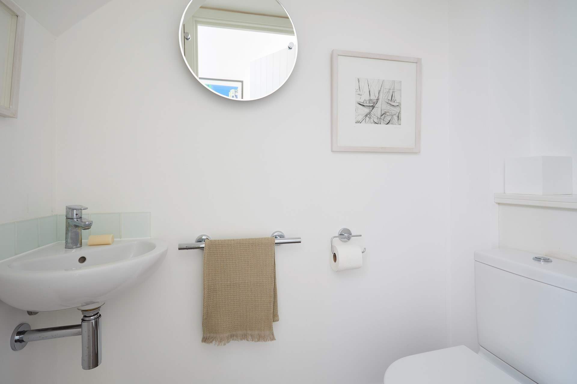 The ground floor cloakroom.