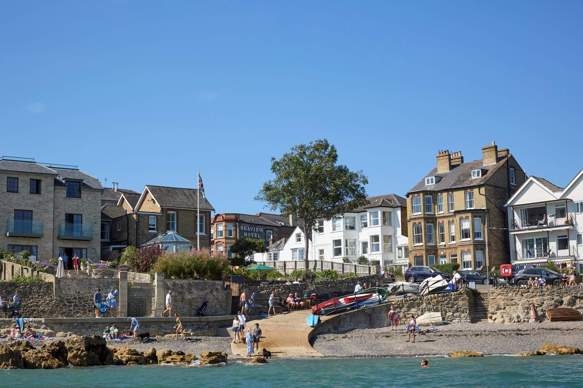 Seaview Bay is a popular spot for swimming.