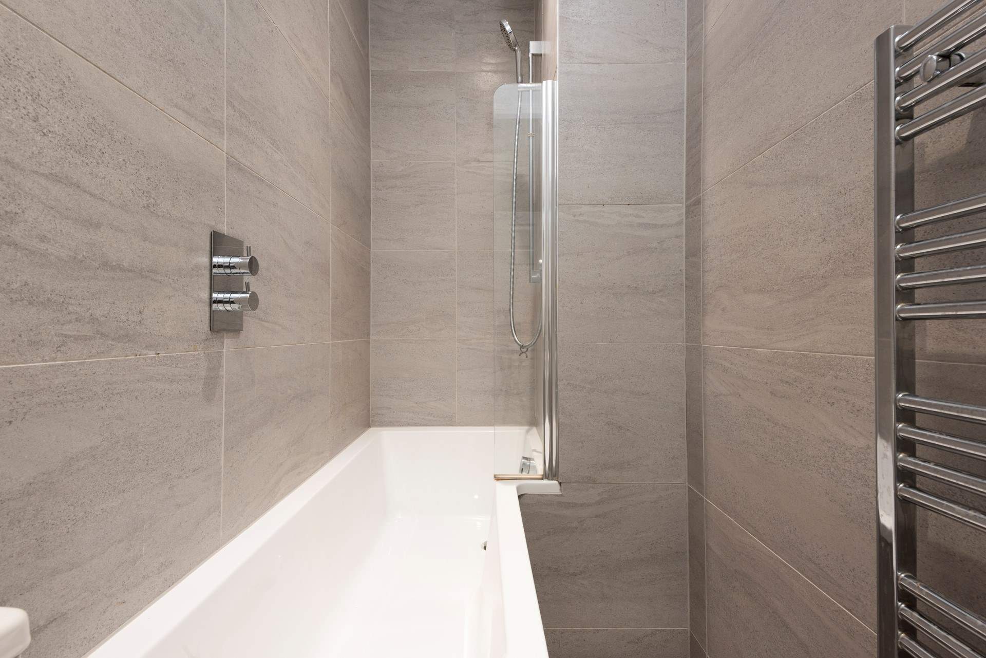 Modern fixtures and fittings.