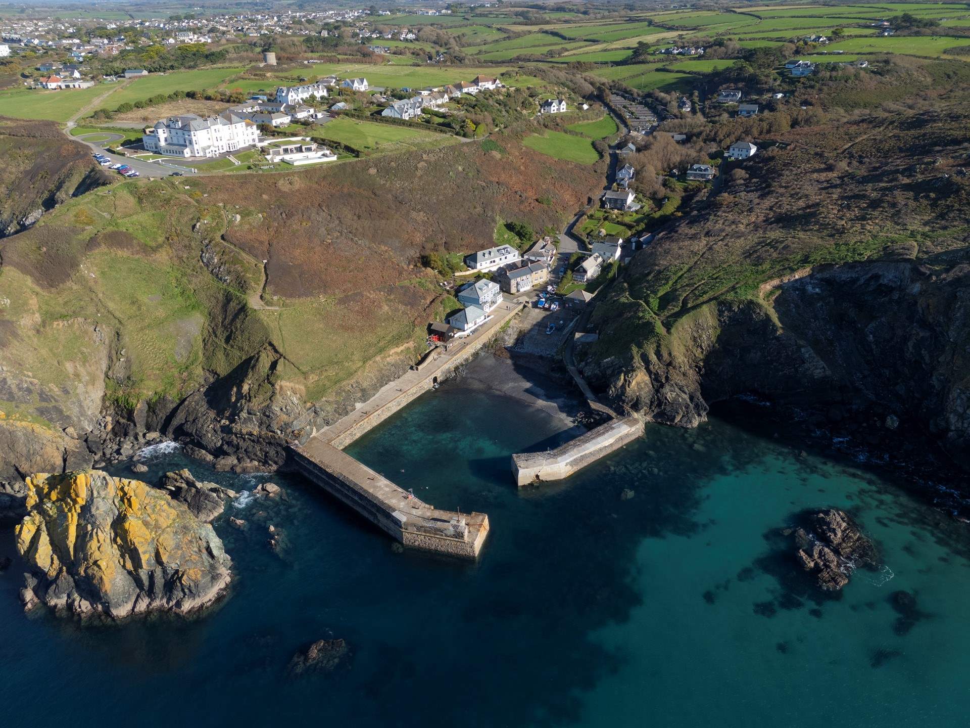 Mullion harbour is local and has a nature reserve for birds just off shore.