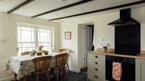 Take in the sea views from the well-equipped kitchen. 