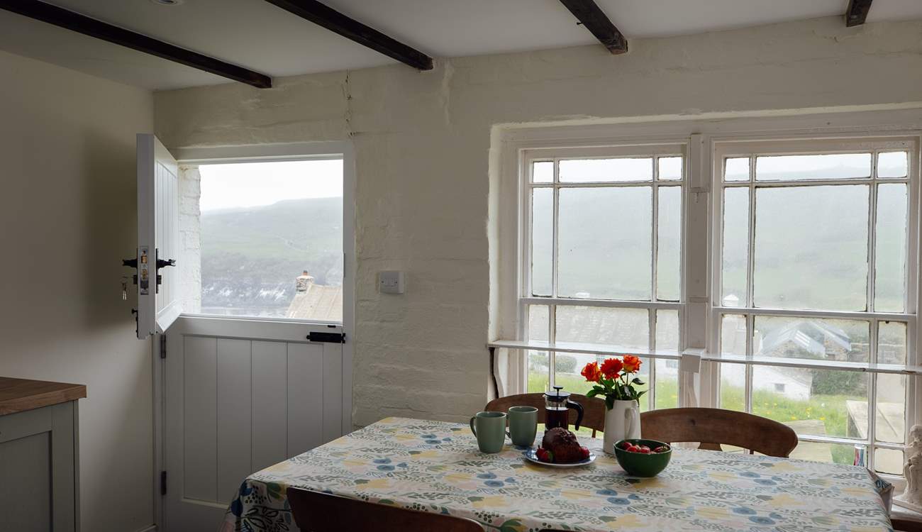 Perfect for a cooling breeze on a summer's day, throw open the stable-door and gaze at the far-reaching sea and beach views. 